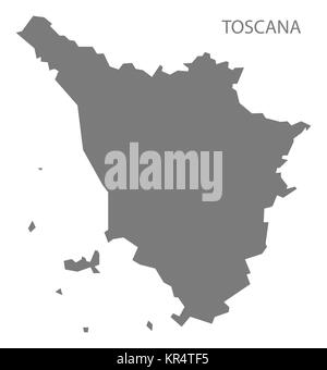 Toscana Italia Mappa grigio Foto Stock