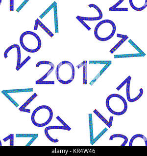 Modello senza soluzione di continuità con i numeri dell'anno 2017 Foto Stock