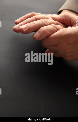 Dolore a mano con il testo Space Foto Stock