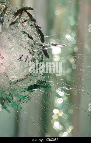 Il vetro rotto di close-up Foto Stock