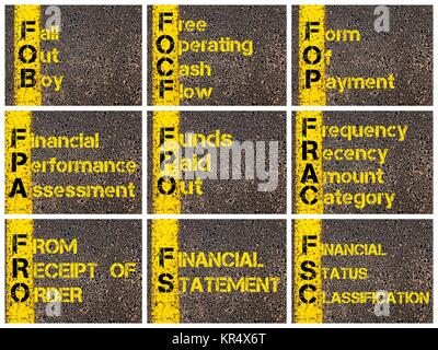 Photo Collage di business degli acronimi Foto Stock