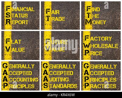 Photo Collage di business degli acronimi Foto Stock