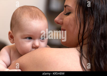 Famiglia felice. Foto Stock