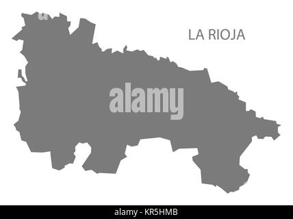 La Rioja Spagna Mappa grigio Foto Stock