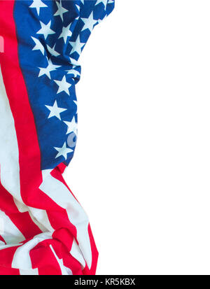 Bandiera americana isolato di confine Foto Stock