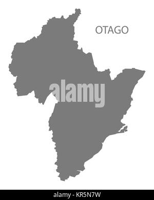 Otago Nuova Zelanda Mappa grigio Foto Stock