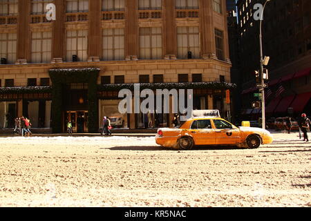 Il colore dell'inverno nella città di New York Foto Stock