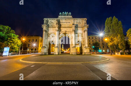 Arco della Vittoria a Monaco di Baviera Foto Stock