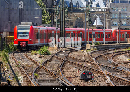 Treni pendolari in Germania Foto Stock