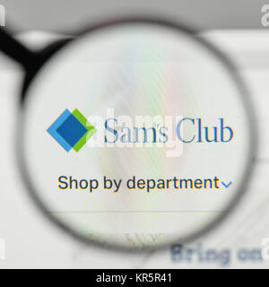 Milano, Italia - 1 Novembre 2017: Sam's Club logo sulla homepage del sito web. Foto Stock