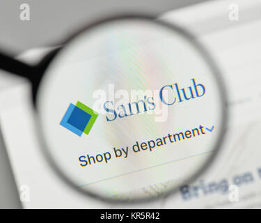 Milano, Italia - 1 Novembre 2017: Sam's Club logo sulla homepage del sito web. Foto Stock