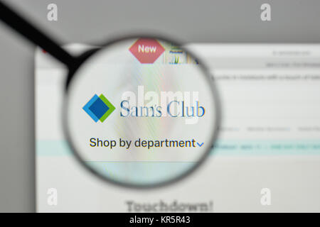 Milano, Italia - 1 Novembre 2017: Sam's Club logo sulla homepage del sito web. Foto Stock