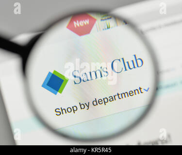 Milano, Italia - 1 Novembre 2017: Sam's Club logo sulla homepage del sito web. Foto Stock