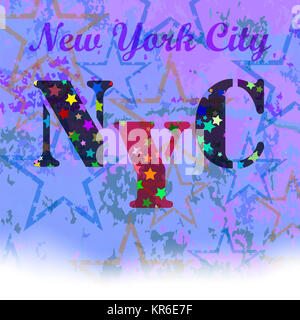 New York T-shirt emblema. Stellato Logo Basket Foto Stock