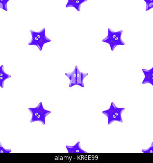 Blue Star Pattern senza giunture Foto Stock