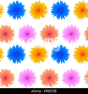 Seamless fiori colorati in Pattern Foto Stock