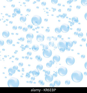 Set di blu bolle di sapone Foto Stock