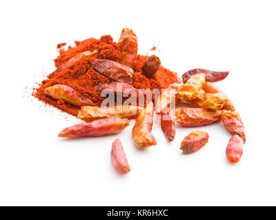 Il peperoncino e pepe in polvere. Foto Stock