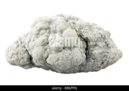 Magnesite (MgCO3) dall'Africa isolati su sfondo bianco Foto Stock