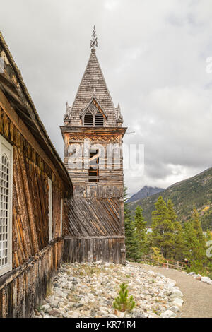 Sant'Andrea Chiesa Presbiteriana, Bennett Lago, British Columbia, Canada è un riconosciuto patrimonio federale edificio nel Chilkoot Trail del parco nazionale Foto Stock