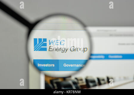 Milano, Italia - 1 Novembre 2017: WEC Energy Group logo sulla homepage del sito web. Foto Stock