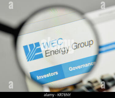 Milano, Italia - 1 Novembre 2017: WEC Energy Group logo sulla homepage del sito web. Foto Stock