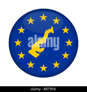 Mappa Monaco bandiera dell'Unione europea button Foto Stock