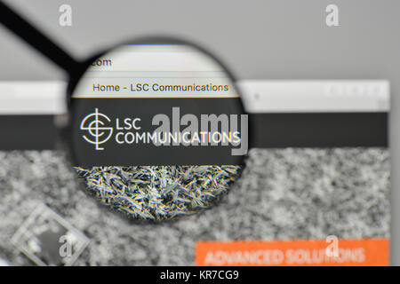 Milano, Italia - 1 Novembre 2017: LSC Communications logo sulla homepage del sito web. Foto Stock