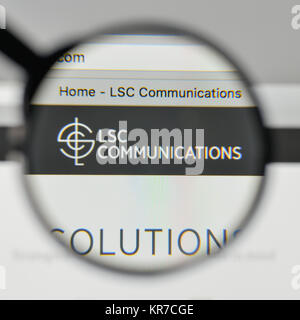 Milano, Italia - 1 Novembre 2017: LSC Communications logo sulla homepage del sito web. Foto Stock
