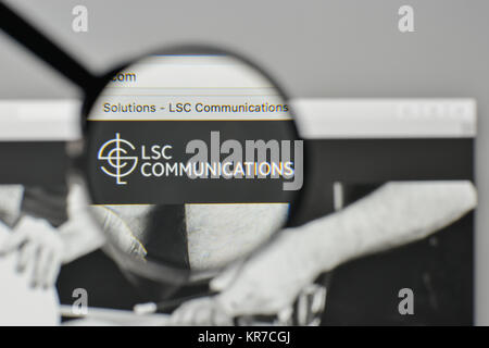 Milano, Italia - 1 Novembre 2017: LSC Communications logo sulla homepage del sito web. Foto Stock