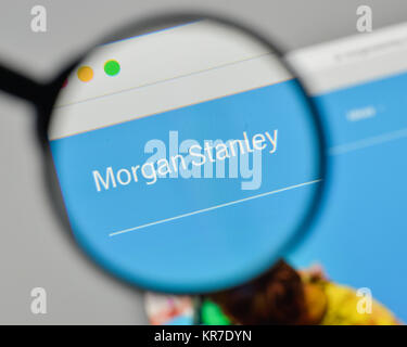 Milano, Italia - 1 Novembre 2017: Morgan Stanley logo sulla homepage del sito web. Foto Stock