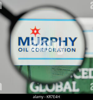 Milano, Italia - 1 Novembre 2017: Murphy Oil logo sulla homepage del sito web. Foto Stock