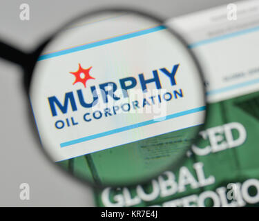 Milano, Italia - 1 Novembre 2017: Murphy Oil logo sulla homepage del sito web. Foto Stock