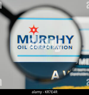 Milano, Italia - 1 Novembre 2017: Murphy Oil logo sulla homepage del sito web. Foto Stock