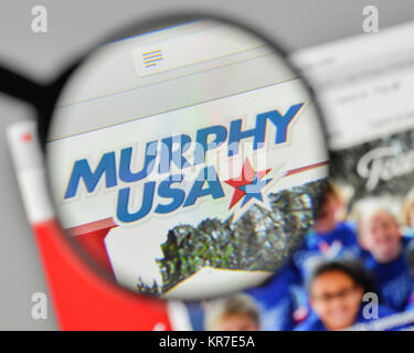 Milano, Italia - 1 Novembre 2017: Murphy USA logo sulla homepage del sito web. Foto Stock