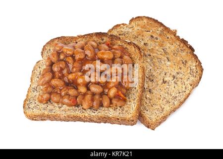 Pane tostato con chili con carne Foto Stock