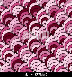 Colore caldo sullo sfondo della ventola. Basata sul tradizionale giapponese del ricamo. Abstract Seamless pattern. Basato su Sashiko cucitura. Rosso e rosa sullo sfondo. F Illustrazione Vettoriale