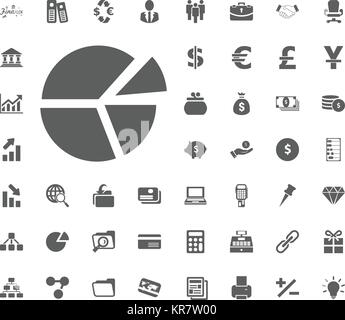 Diagramma icona percentuale. Denaro e finanze Imposta icona, icona del vettore. Illustrazione Vettoriale