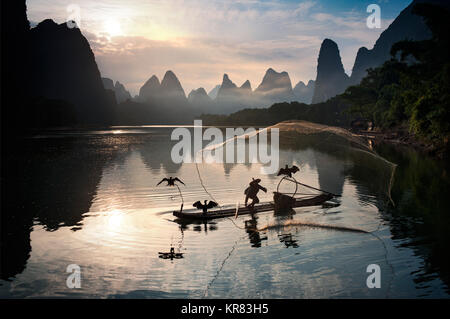 Guilin scena del Guangxi,Cina Foto Stock