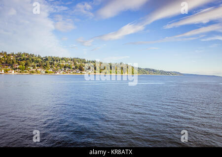 Spettacolare sun sollevare nella bay area attorno a Seattle Foto Stock