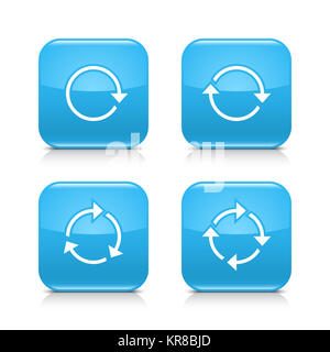 Freccia blu aggiorna, ricaricare, rotazione, icona di ripetizione Foto Stock