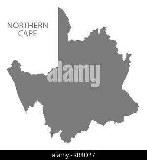 Northern Cape Sud Africa Mappa grigio Foto Stock