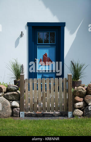 Porta in wustrow,darss,germania Foto Stock