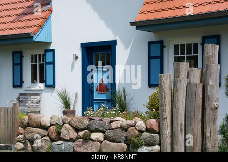 Casa tipica in wustrow,darss,germania Foto Stock