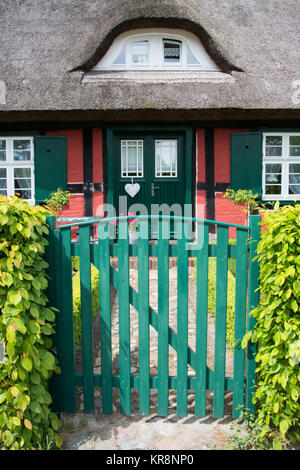 Porta in wustrow,darss,germania Foto Stock