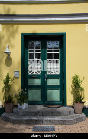 Porta in wustrow,darss,germania Foto Stock