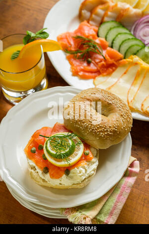 Nova Scotia salmone anche chiamato Nova lox Foto Stock
