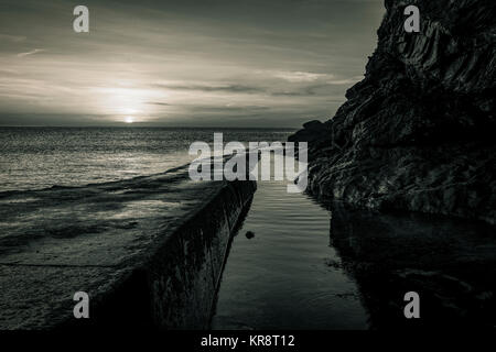 Charlestown Harbour, St Austell, Cornwall, Regno Unito Foto Stock
