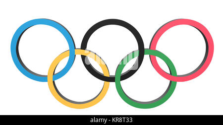 Anelli olimpici design Foto Stock