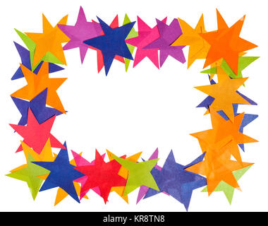 Il telaio da stelle scolpite da carta Foto Stock